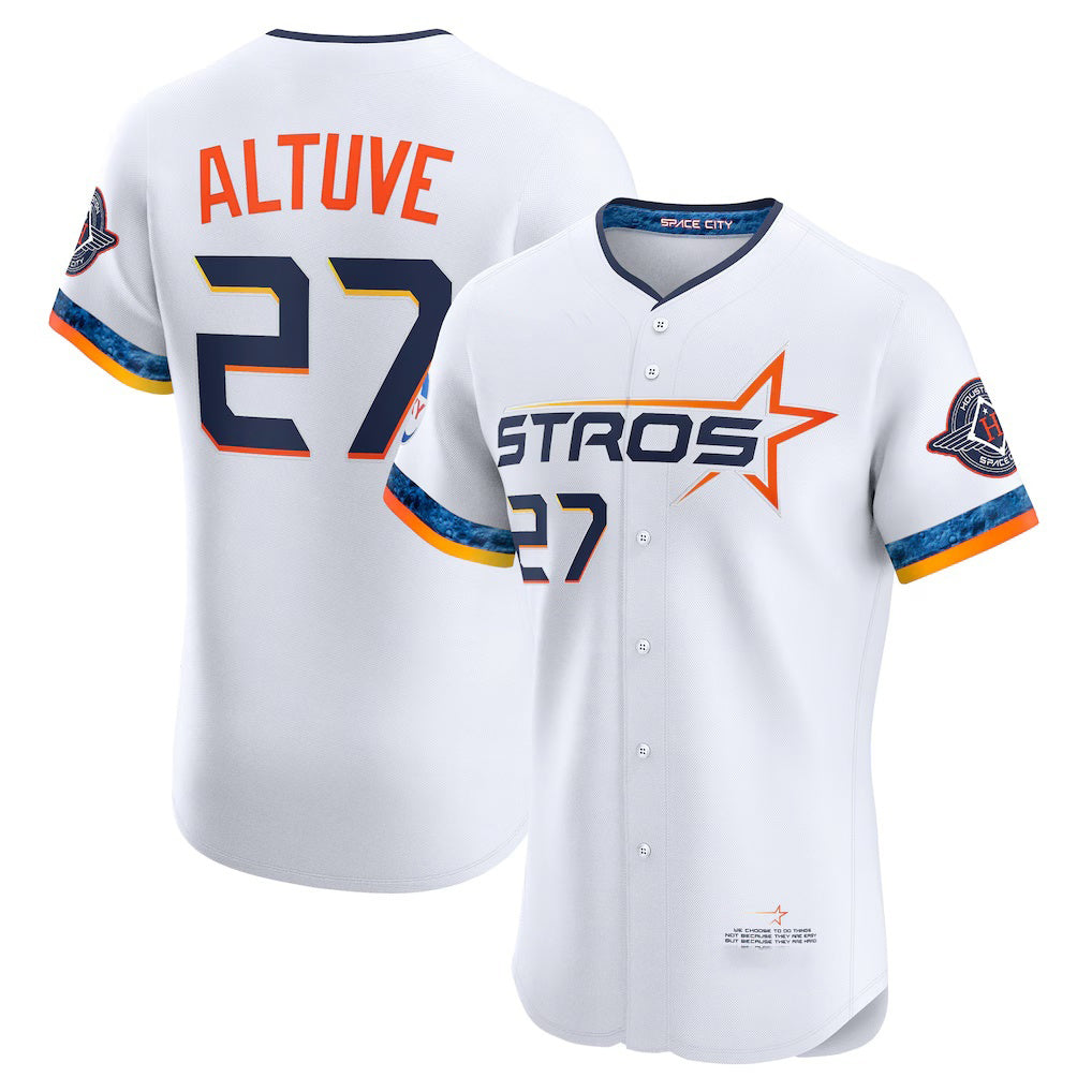Houston Astros #27 Jose Altuve White RONA 2025 City Connect Elite Player Jersey