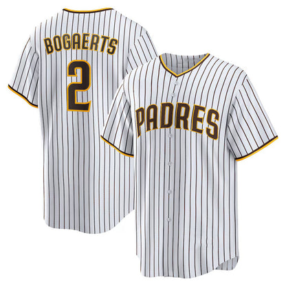 San Diego Padres #2 Xander Bogaerts White-Brown RONA Home Official Replica Player Jersey