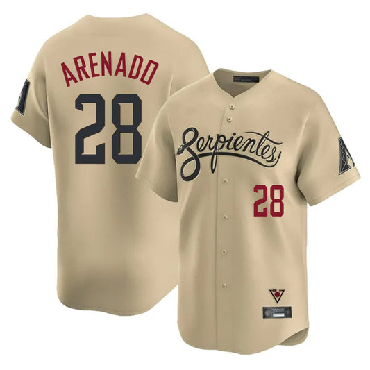 Arizona Diamondbacks #28 Nolan Arenado Player Tan RONA City Connect Limited Home Game Stitched Jerseys