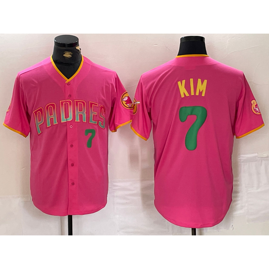 San Diego Padres #7 Ha Seong Kim Pink RONA Player Number Fashion Jersey
