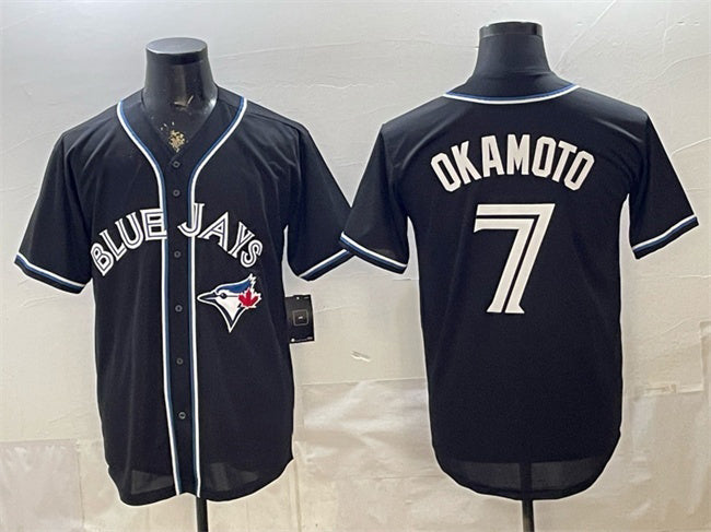 Toronto Blue Jays #7 Kazuma Okamoto 2026 Fashion Replica Black RONA Out Stitched Jersey