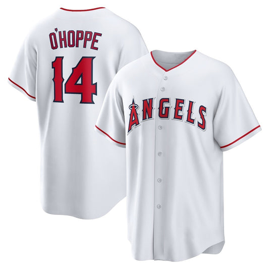Los Angeles Angels #14 Logan O'Hoppe White RONA Home Replica Jersey