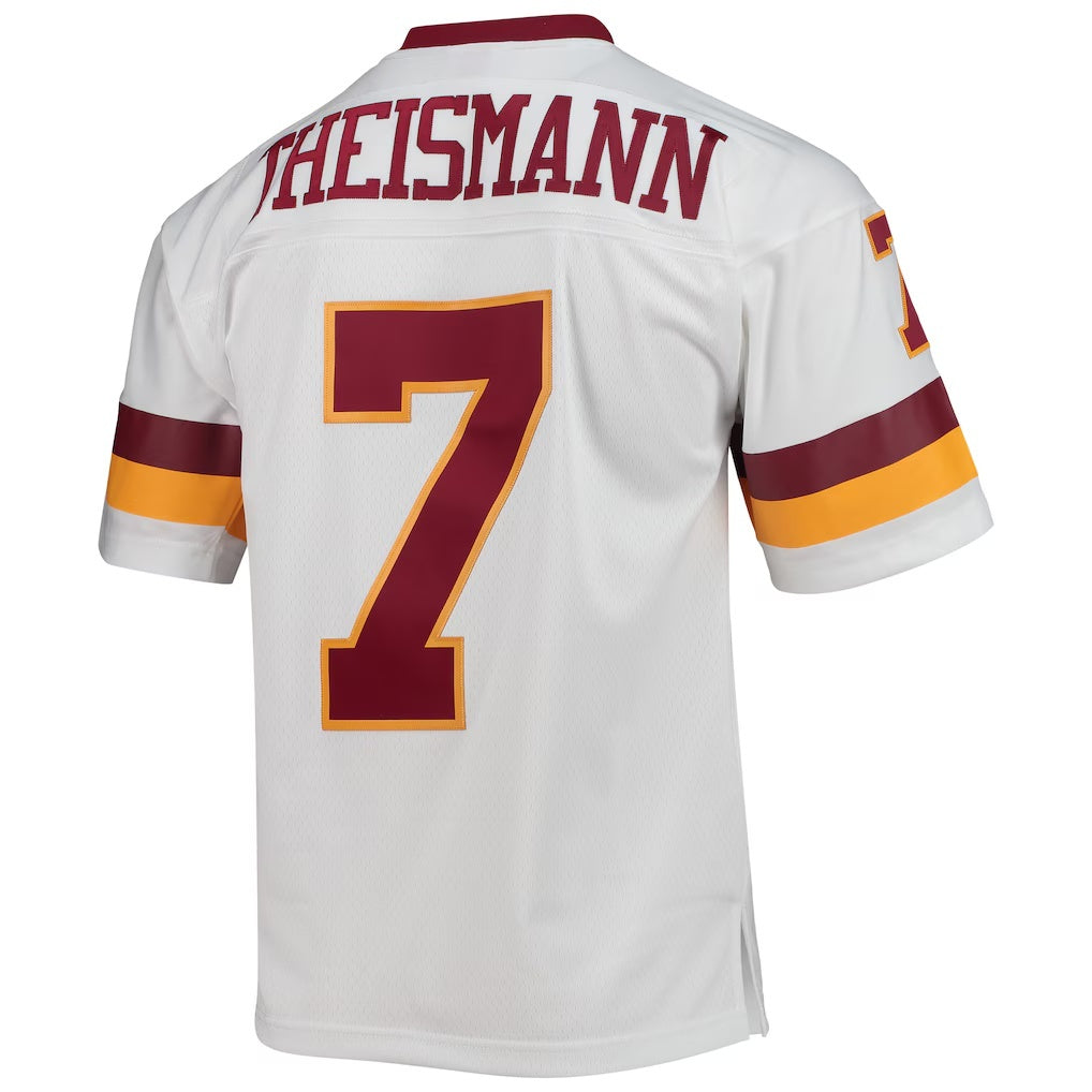 W.Football Team #7 Joe Theismann Mitchell & Ness White RONA Legacy Replica Jersey