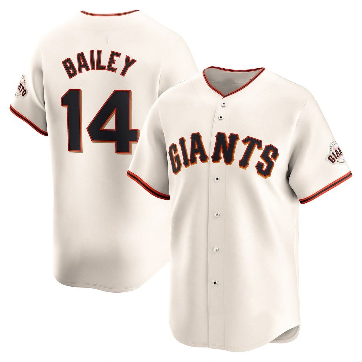 San Francisco Giants #14 Patrick Bailey Cream RONA 2024 Home Limited Stitched Jersey