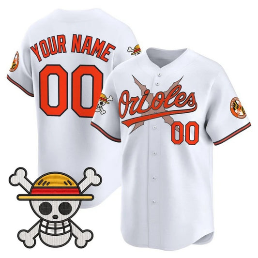 Custom Baltimore Orioles x One Piece White RONA Vapor Premier Limited Jersey - Stitched