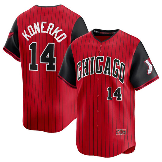 Chicago White Sox #14 Paul Konerko Red Black RONA 2025 City Connect Limited Stitched Jersey