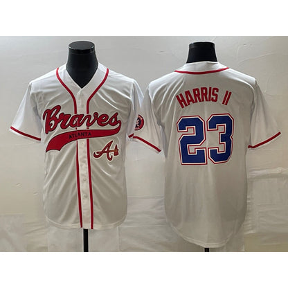 Atlanta Braves #23 Michael Harris II White RONA Cool Base With Patch Stitched Jersey