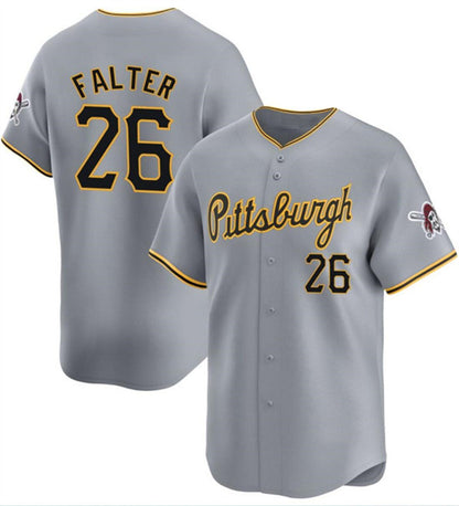 Pittsburgh Pirates #26 Bailey Falter Gray RONA Away Limited Stitched Jersey
