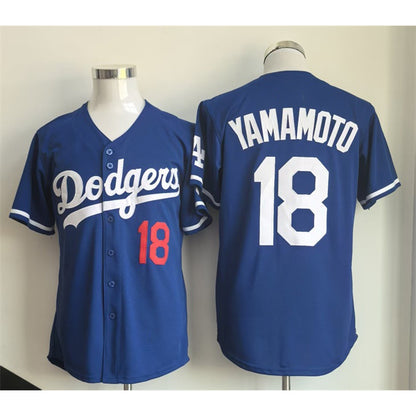 Los Angeles Dodgers #18 Yoshinobu Yamamoto Royal RONA Limited Stitched Jersey