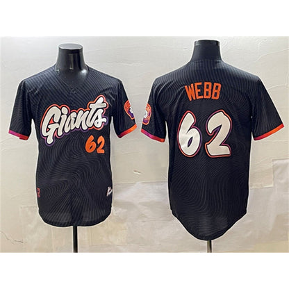 San Francisco Giants #62 Logan Webb Black RONA Anthracite 2025 City Connect Limited Stitched Jersey