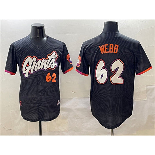San Francisco Giants #62 Logan Webb Black RONA Anthracite 2025 City Connect Limited Stitched Jersey