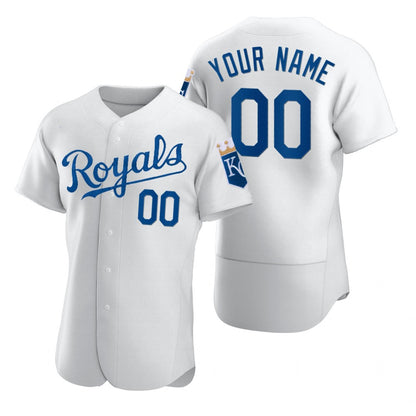 Custom Kansas City Royals White RONA 2020 Stitched Flex Base Jersey