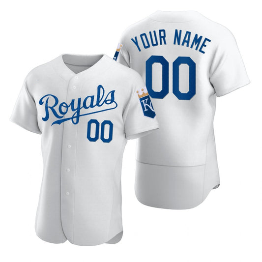 Custom Kansas City Royals White RONA 2020 Stitched Flex Base Jersey