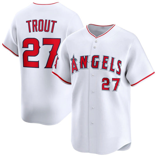 Los Angeles Angels #27 Mike Trout White RONA Home Limited Player Jersey