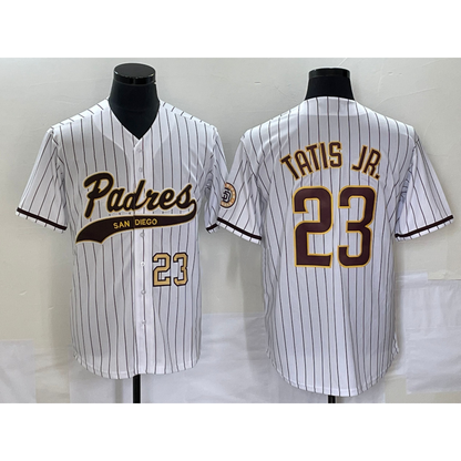 San Diego Padres #23 Fernando Tatis Jr Number White RONA NEW 2023 Cool Base Stitched Jersey