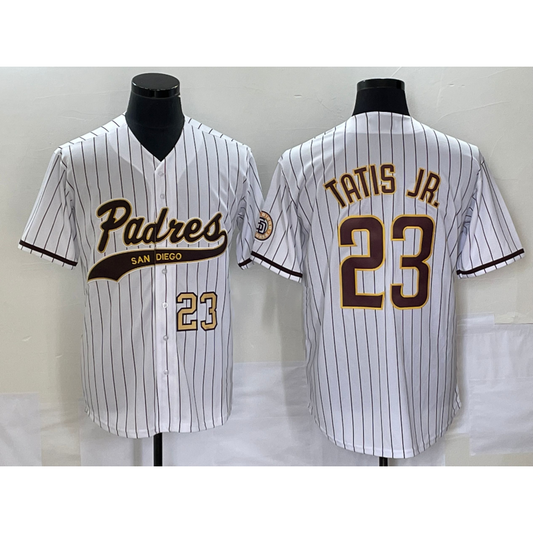 San Diego Padres #23 Fernando Tatis Jr Number White RONA NEW 2023 Cool Base Stitched Jersey