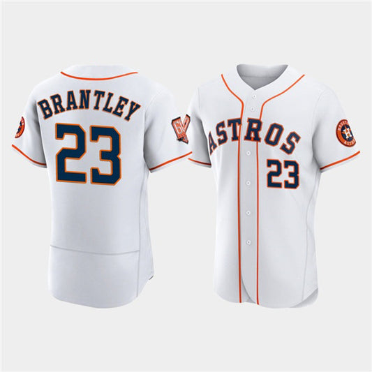 Houston Astros #23 Michael Brantley White RONA 60th Anniversary Flex Base Stitched Jersey