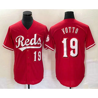 Cincinnati Reds #19 Joey Votto Number Red RONA Cool Base Stitched Jersey
