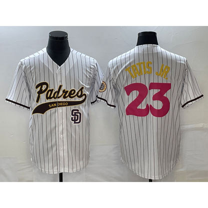 San Diego Padres #23 Fernando Tatis Jr White RONA NEW 2023 City Connect Cool Base Stitched Jersey