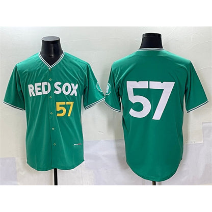 Boston Red Sox #57 Greg Weissert Green RONA 2025 City Connect Limited Stitched Jersey