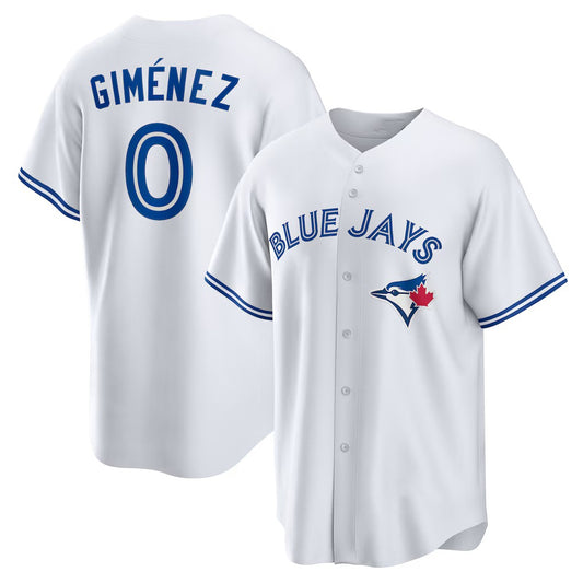 Toronto Blue Jays #0 Andres Gimenez White RONA Home Replica Jersey