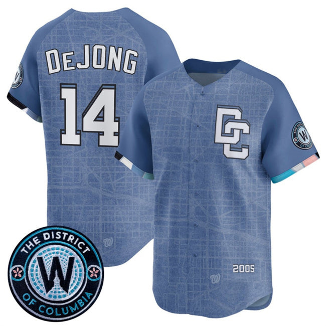 Washington Nationals #14 Paul DeJong Blue RONA 2025 City Connect Limited Stitched Jersey