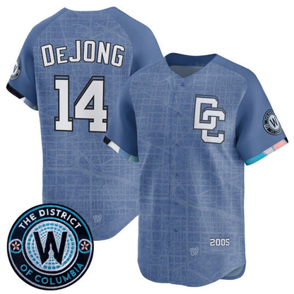 Washington Nationals #14 Paul DeJong Blue RONA 2025 City Connect Limited Stitched Jersey