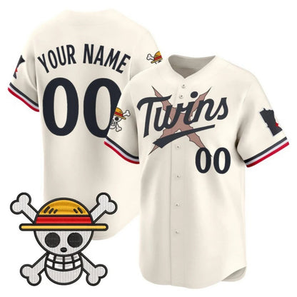 Custom Minnesota Twins x One Piece Cream RONA Vapor Premier Limited Jersey - Stitched