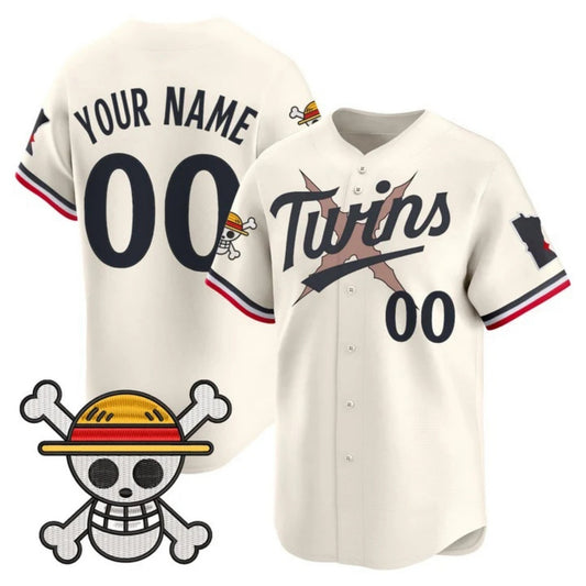Custom Minnesota Twins x One Piece Cream RONA Vapor Premier Limited Jersey - Stitched