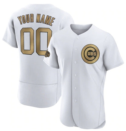 Custom Chicago Cubs Active Player White RONA 2022 All-Star Flex Base Stitched Jersey