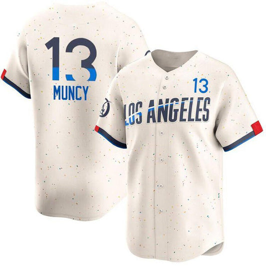 Los Angeles Dodgers #13 Max Muncy Cream RONA 2024 City Connect Limited Stitched Jersey