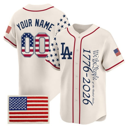 Custom Los Angeles Angels America 250 Edition Vapor Premier Limited Cream RONA Stitched Jerseys