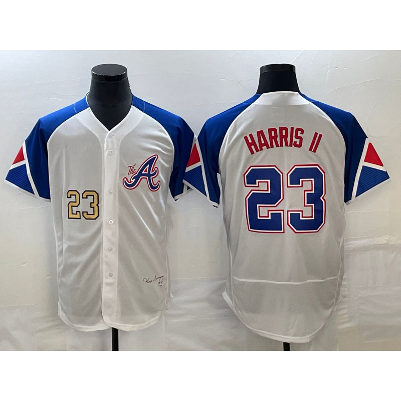 Atlanta Braves #23 Michael Harris II Number White RONA 2023 City Connect Flex Base Stitched Jersey
