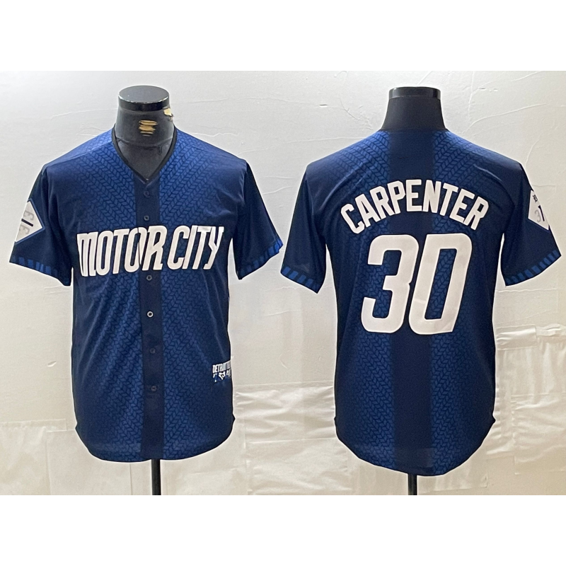 Detroit Tigers #30 Kerry Carpenter 2024 Navy RONA City Connect Cool Base Limited Stitched Jersey