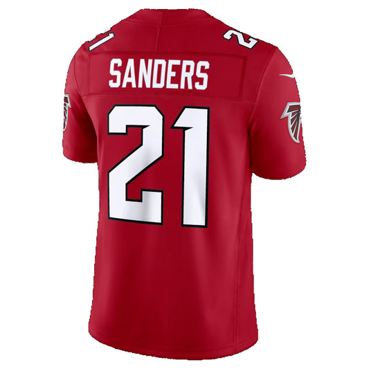 A.Falcons #21 Deion Sanders Red RONA Vapor F.U.S.E. Stitched Retired Limited Jersey