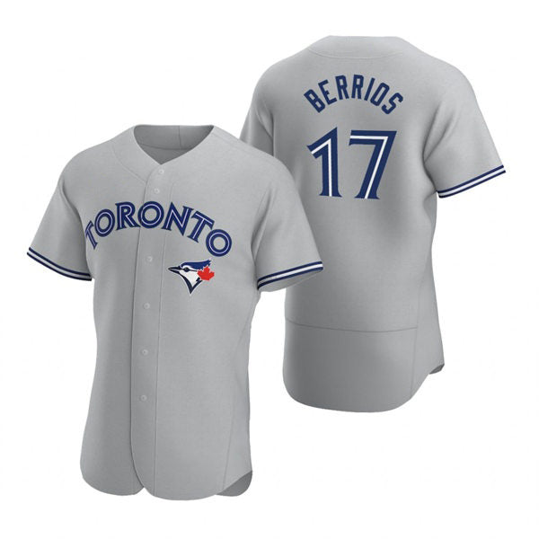 Toronto Blue Jays #17 Jose Berrios Gray RONA Road Flex Base Player Jersey