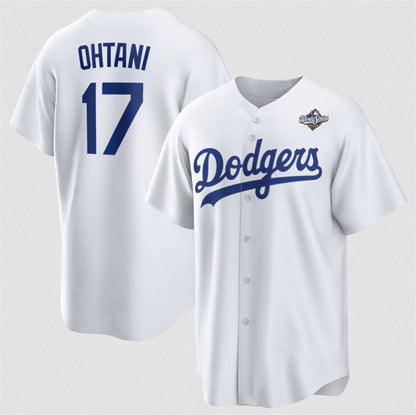 Los Angeles Dodgers #17 Shohei Ohtani White RONA 2025 World Series Home Cool Base Stitched Jersey