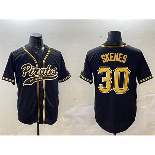 Pittsburgh Pirates #30 Paul Skenes Black RONA Cool Base Stitched Jersey