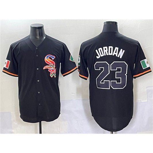 Chicago White Sox #23 Michael Jordan Black RONA Mexico Limited Stitched Jersey