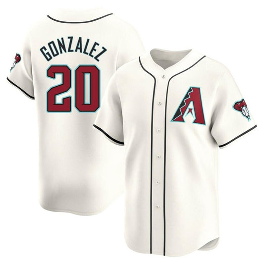 Arizona Diamondbacks #20 Luis Gonzalez Player Cream RONA Limited Home Game Stitched Jerseys