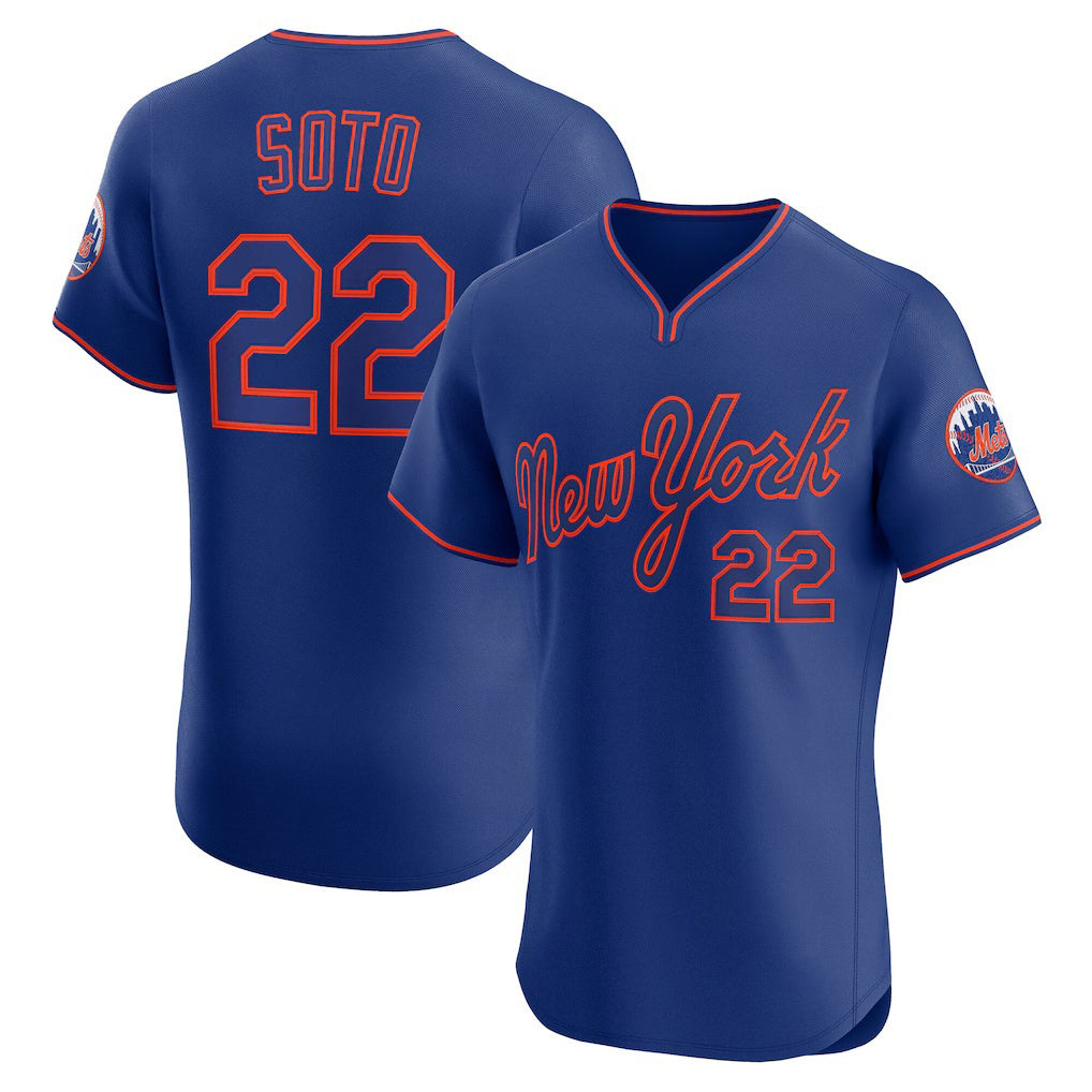 New York Mets #22 Juan Soto Royal RONA Alternate 2 Elite Jersey
