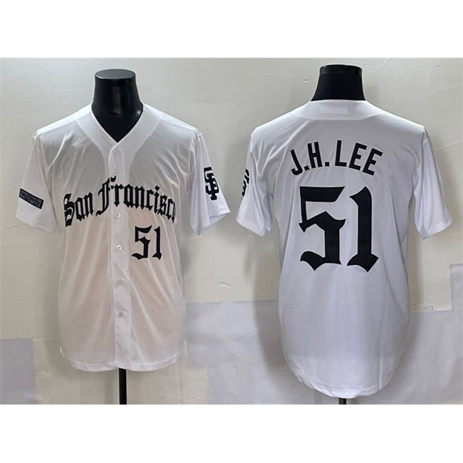 San Francisco Giants #51 Jung Hoo Lee White RONA 'Gothic Fog Edition' Vapor Premier Limited Stitched Jersey