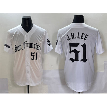 San Francisco Giants #51 Jung Hoo Lee White RONA 'Gothic Fog Edition' Vapor Premier Limited Stitched Jersey