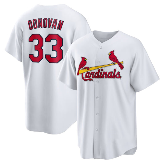 St. Louis Cardinals #33 Brendan Donovan White RONA Home Replica Jersey