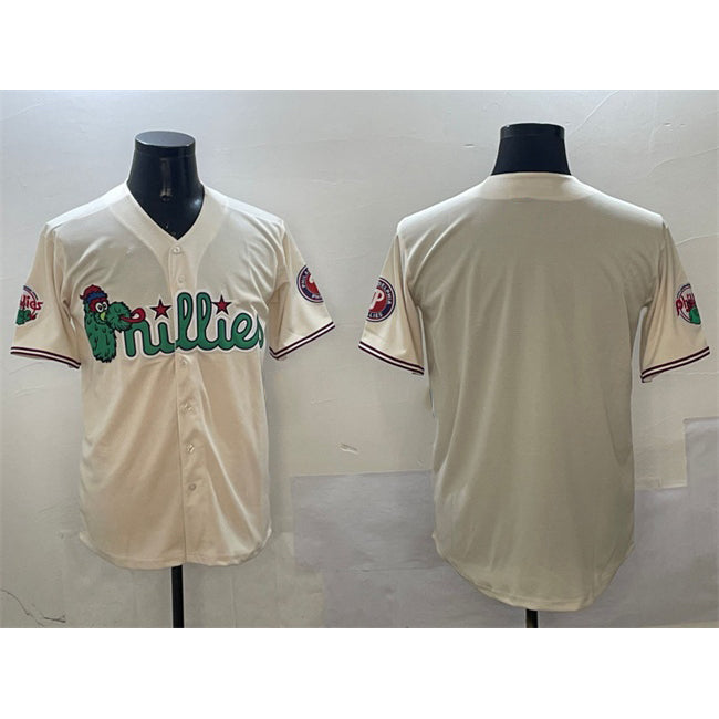Philadelphia Phillies Blank Cream RONA Phanatic Limited Stitched Jersey