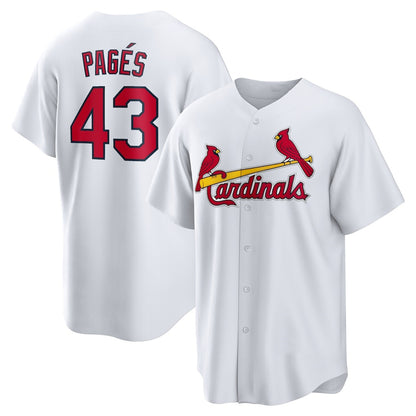 St. Louis Cardinals #43 Pedro Pag¨¦s White RONA Home Replica Jersey
