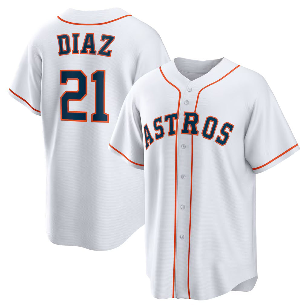 Houston Astros #21 Yainer Diaz White RONA Home Replica Jersey