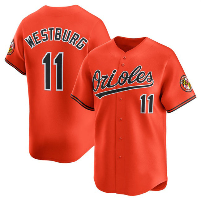Baltimore Orioles #11 Jordan Westburg Orange RONA 2025 2nd Alternate Limited Cool Base Stitched Jersey