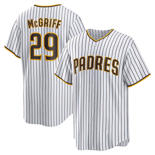 San Diego Padres #29 Fred McGriff White RONA Home Retired Player Replica Jersey