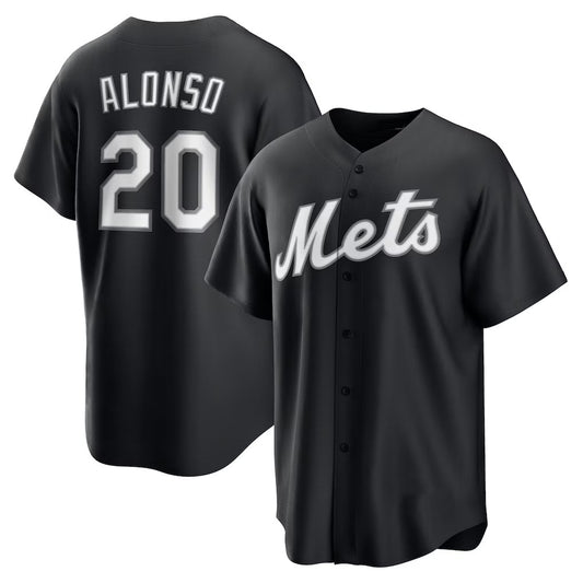 New York Mets #20 Pete Alonso Black RONA Replica Player Jersey